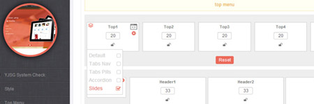 YJSG Template Framework v2.0.0<br/>Module chromes
