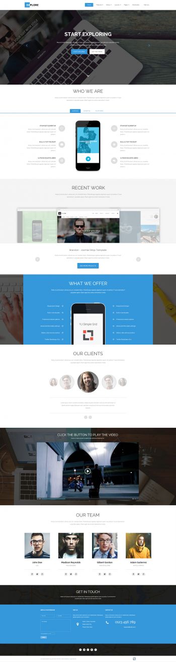 Explore - Multipurpose Joomla Template