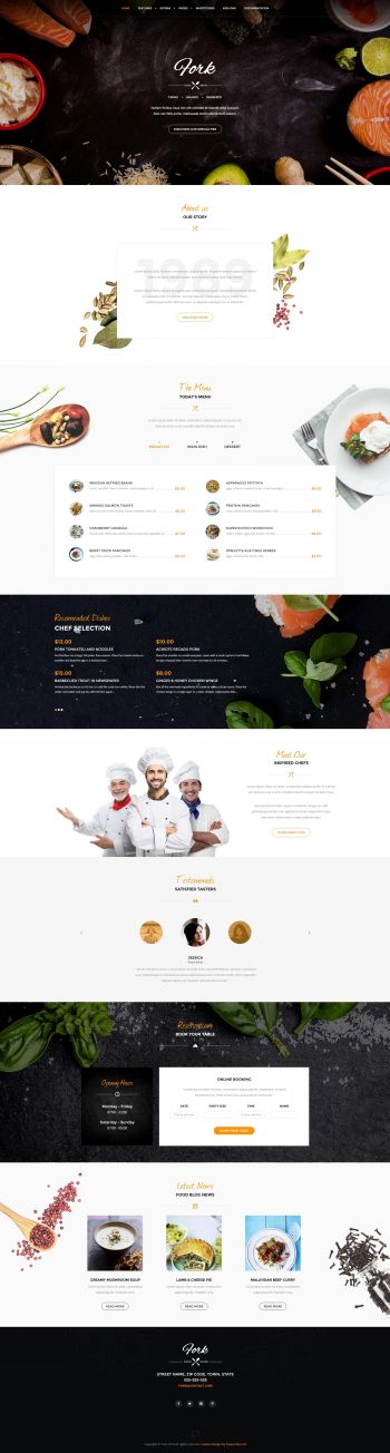 Fork - Restaurant Joomla Template